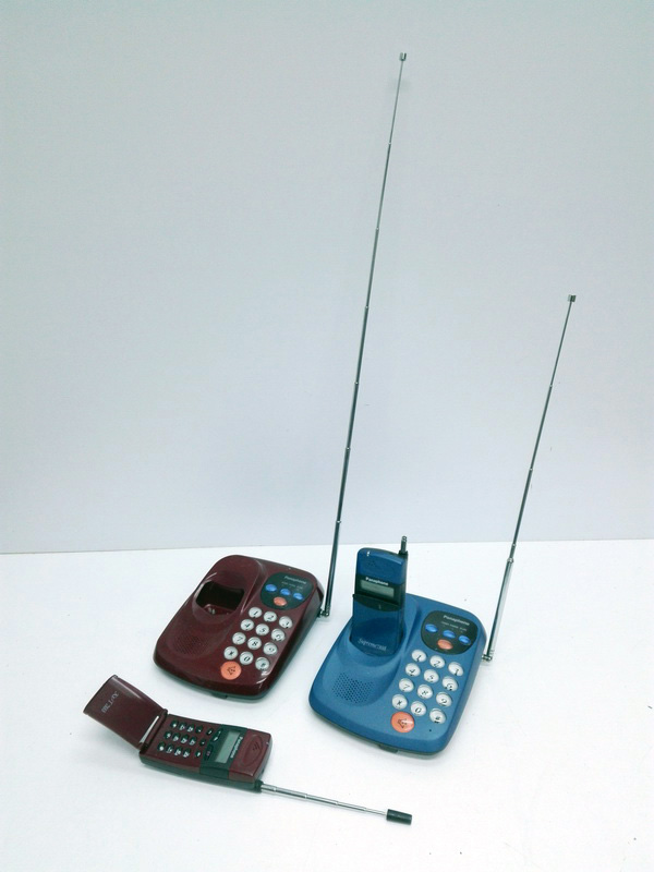 telefono inalambrico color granate azul panaphone asia japon 15x14x17.5 1u